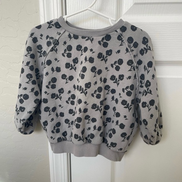 Pre Owned Girls ZARA Floral Raglan Sweatshirt Sz 2-3 Yrs - Picture 3 of 7